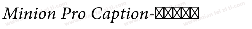 Minion Pro Caption字体转换